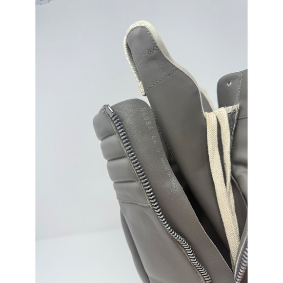 Rick Owens Cargobasket Leather Sneaker Grey/Milk Size 11 US 44 EU - Picture 8 of 9